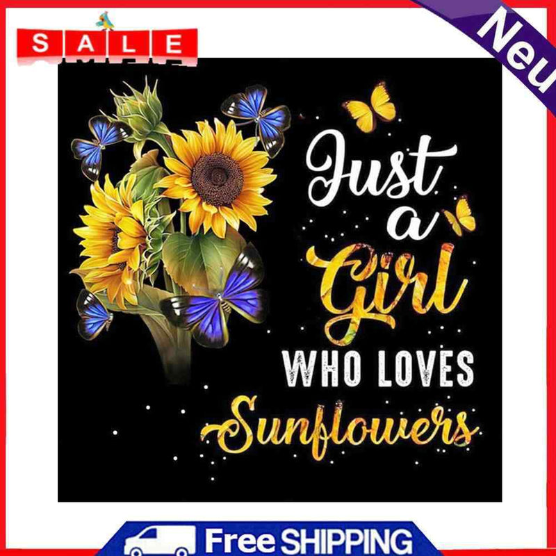 DIY Full Round Drill Diamond Painting Sunflower and English Rhinesto