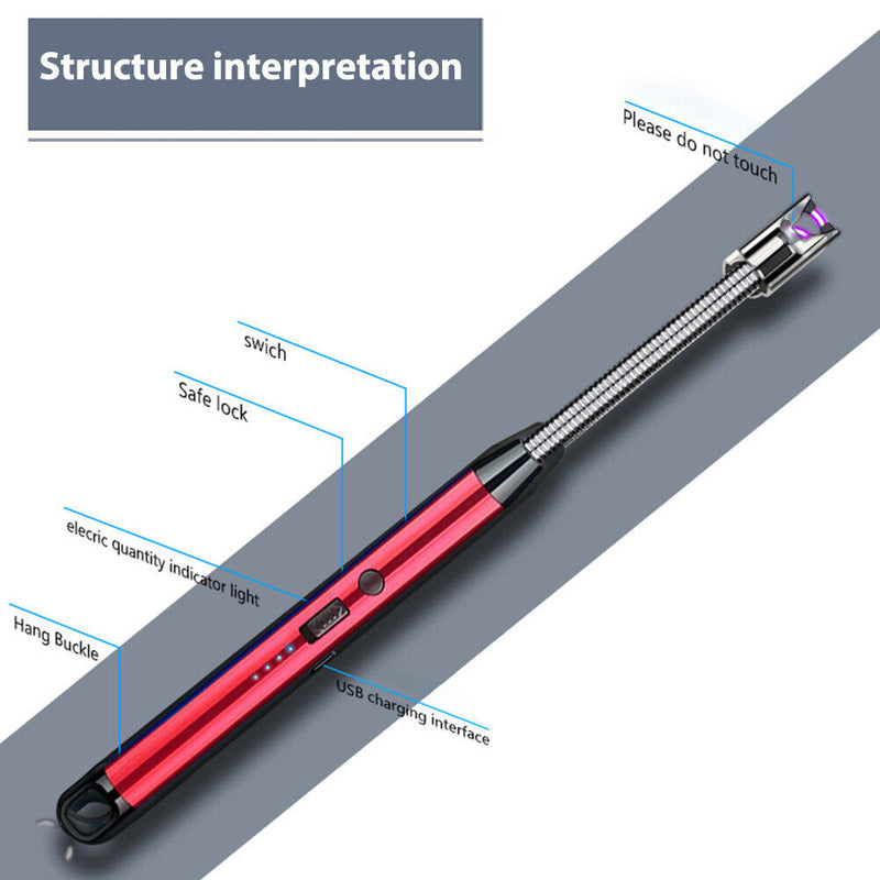 360 Rotation BBQ Lighter USB Flameless Kitchen Plasma Ignition for Gas Stoves