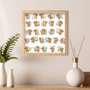 Full Embroidery Stamped Alphabet Bear DIY 11CT Cotton Thread Cross Stitch Kit