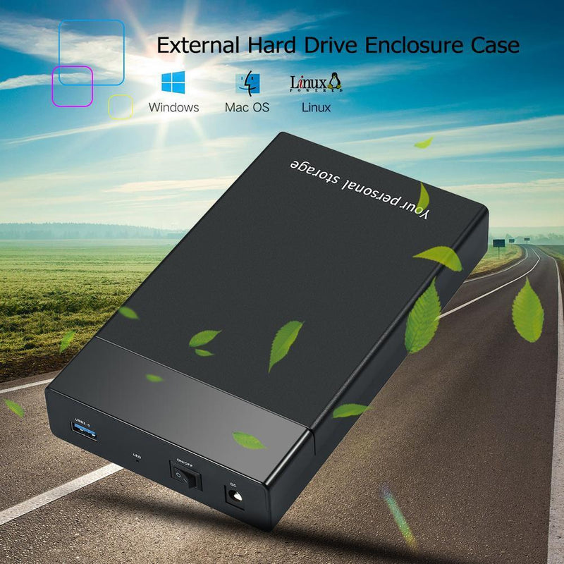 USB 3.0 to 3.5 inch SATA III 5Gbps External Hard Drive Ehclosure Case (UK)