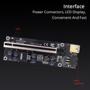 PCI Express Riser Card 1X to 16X PCI-E Extender USB 3.0 Cable 6Pin Power  Newly