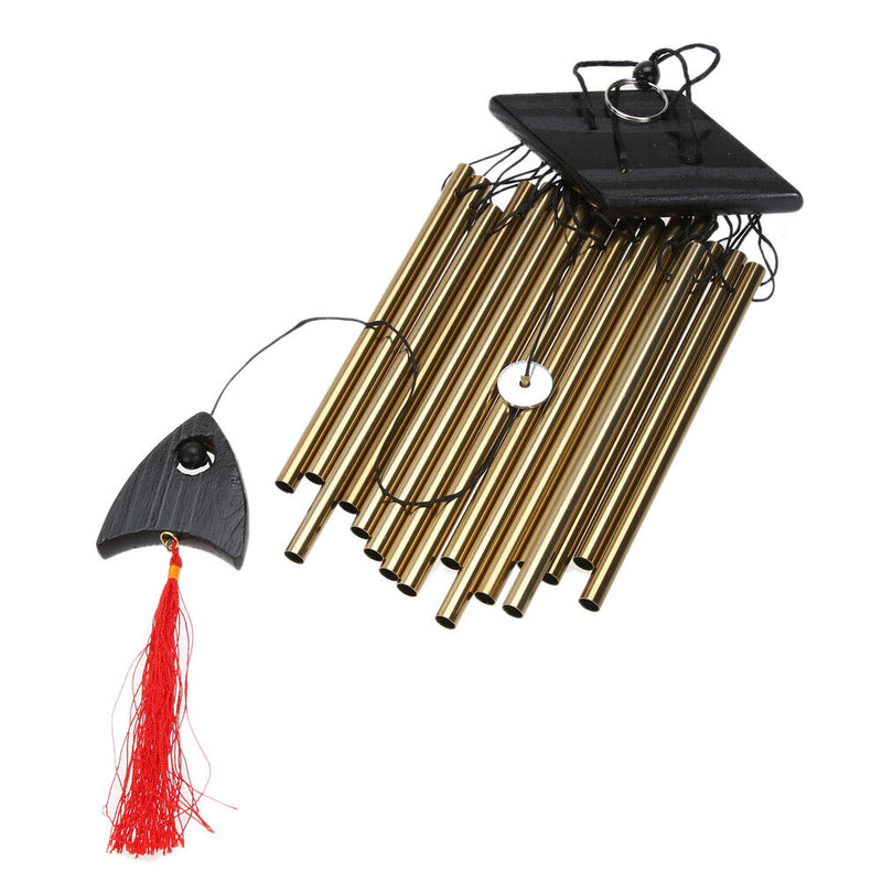 Outdoor Living Wind Chimes Yard Garden Tubes Bells Copper 16 Tubes Newly