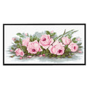 Home 11CT Printed Part Embroidery Fresh Flower Needlework DIY Cross Stitch Kit