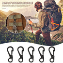 5x Outdoor Quick Hanging Key Chain Spring Hook Molle Clasp Buckle (Black) Newly