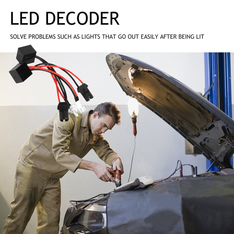 2pcs T10 Turn Signals LED Light Headlight Decoder Error Canceller Adapter