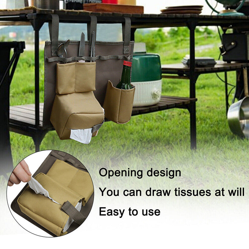 Storage Bag Multipurpose Camping Hanging Organizer 600D Oxford for Picnic Travel