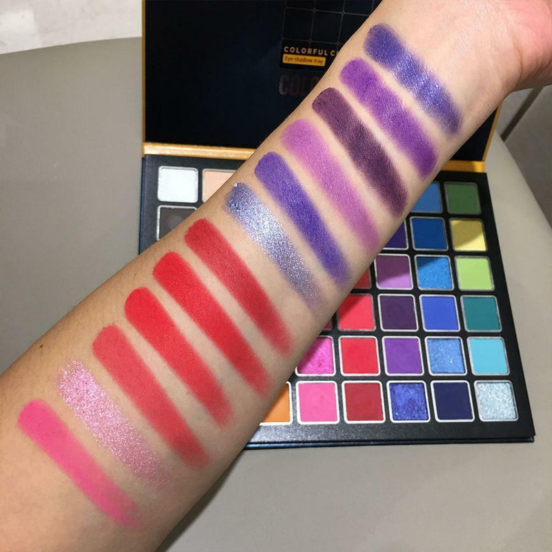 48 Colors Eyeshadow Palette Make Up Eyeshadow Neon Pinks Mauve Topaz Rubys