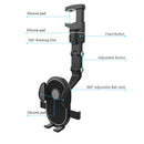 Car Phone Holder 960 Rotatable Rearview Mirror Hanging Clip Bracket (Grey) Newly