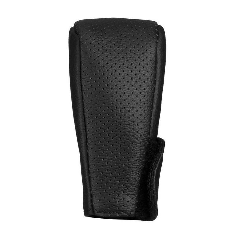 Black Synthetic Leather Car Auto/Manual Gear Shift Knob Protective Cover Newly