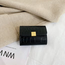 Portable Women Crocodile Mini Wallet Leather Female Short Clutch Bag Card Pur
