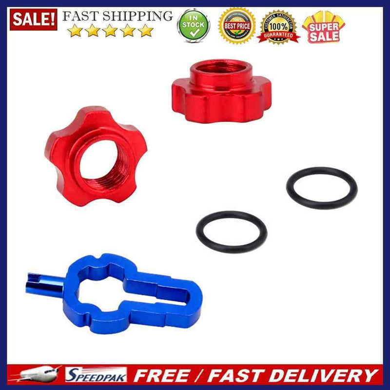 VXM 2pcs MTB Bike Schrader Presta Nozzle Wheel Nut Rim Conversion with Wrench