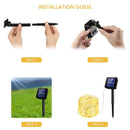 200 LED 22m Solar Copper Wire String Lamp Garden Decorative Light (White) Newly