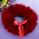 2pcs/set Infant Girls Bowknot Tutu Skirt Flower Hairband Photo Props (3-4M)