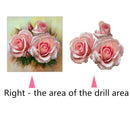 GLOBEAGLE 5D DIY Diamond Painting, Motif: Three Flowers, Cross Stitch, St