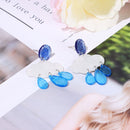 Women Fashion Jewelry Creative Ear Clip Acrylic Short Raindrop Cloud Earrings