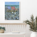 Frameless Oil Paint By Numbers Beach Chair DIY Canvas Picture Craft Kit