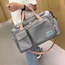 Retro Women Letters Fitness Sports Large Capacity Handbag Shoulder Messenger Bag