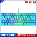 K61 RGB Wired Keyboard 60 Percent 62 Keys Ergonomic Gaming Keyboard (Blue)