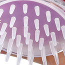 Silicone Massage Comb Head Body Scalp Hair Cleaning Bath Spa Brush (Purple)