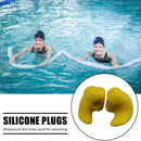 1 Pair Waterproof Earplugs Silicone Ear Plugs Swimming Accessories (Yellow)
