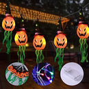 Halloween Decorations 5 LED Pumpkin String Lights Wizard Hat for Indoor Outdoor