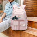 Nylon College Middle High School Backpack Large Capacity School Book Bag Mochila