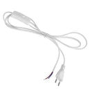5.9ft Power Cord with On/Off Switch for Table Light Lamp (EU Plug/White)