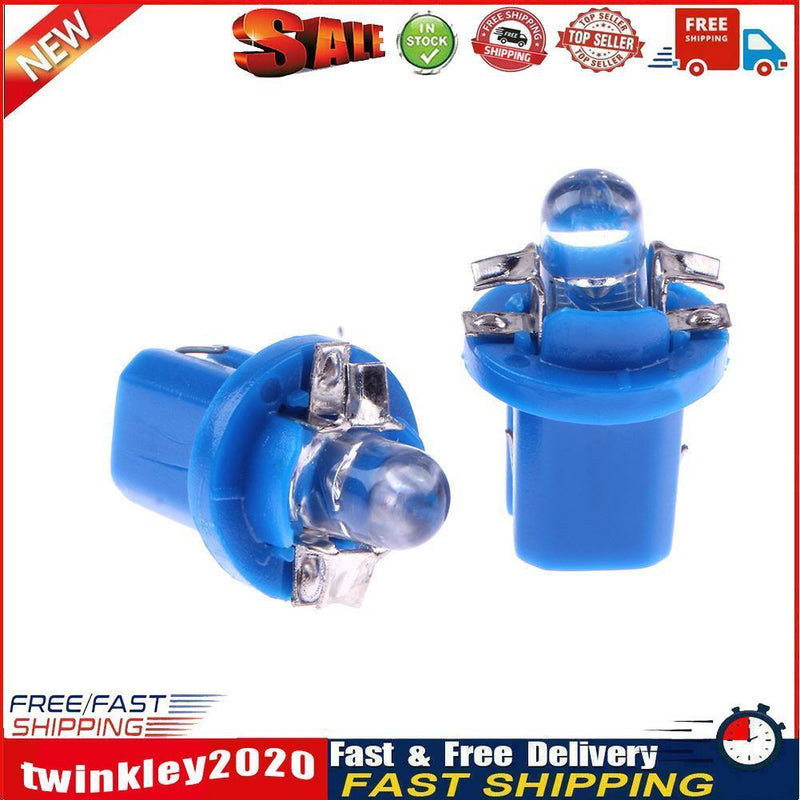 10pcs T5 B8.5D 5050 SMD LED Car Instrument Dashboard Light Bulbs (Blue) Newly