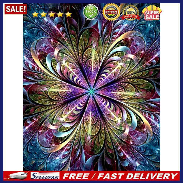 5D DIY Diamond Painting Fractal Art Full Round Drill Mosaic Rhinestone Pictur