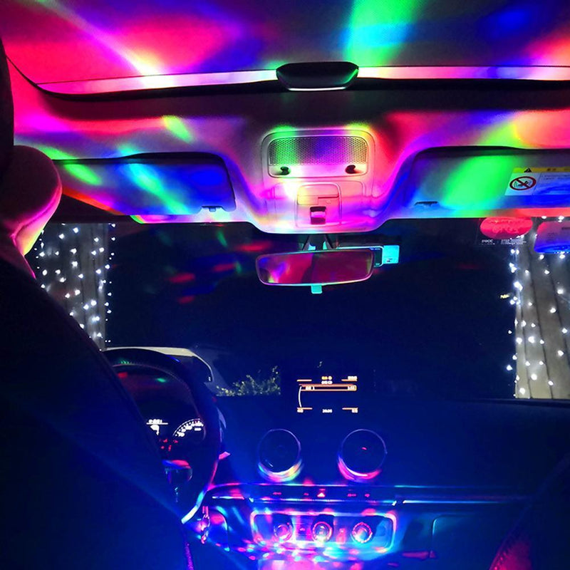 Car LED Atmosphere Lamp USB Mini RGB Decorative Light Auto Styling (White)
