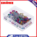 100pcs 4cm sewing head pin round straight bead needles stainless steel + PVC multicolor N