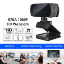 R70A Full HD 1080P USB Webcam w/ Built-in Microphone Web Camera for PC Smart TV