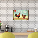 Retro Letter Chicken Metal Plate Painting for Bar Pub Tin Plaques Wall Sign