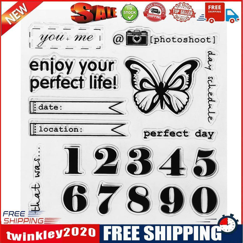 Digital Butterfly Silicone Clear Stamp DIY Scrapbooking Album Decor Seal