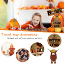 Wooden Farm Style Crafts Durable Tiered Tray Flat Decor Sign Holiday Party Gifts