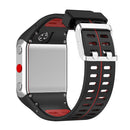 Silicone Watch Band for Polar V800 Replacement Wrist Strap (Black Red) Newly