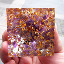 Orgonite Pyramid Amethyst Peridot Healing Crystal Art Energy Generator (A) Newly
