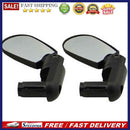 2pcs Adjustable MTB Bike Bicycle Cycling Rearview Mirror Glass Mini(Black)