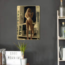 Sexy Lady Retro Metal Plate Tin Sign Wall Plate for Bar Pub Iron Painting Art