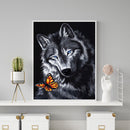 5D Drawing Kit DIY Wolf Butterfly Full Square Drill Diamond Painting Ornament