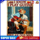 Playing Guitar Retro Metal Plate Tin Sign Plaque Poster for Bar Club Cafe