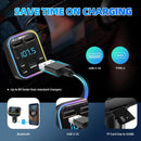Car Wireless Bluetooth FM Transmitter Type-C Dual USB 3.1A Charger Adapter Fast`