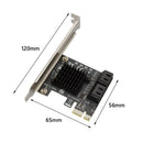 SATA PCIe Adapter 4 Ports SATA III to PCI Express 3.0 X1 Expansion Card
