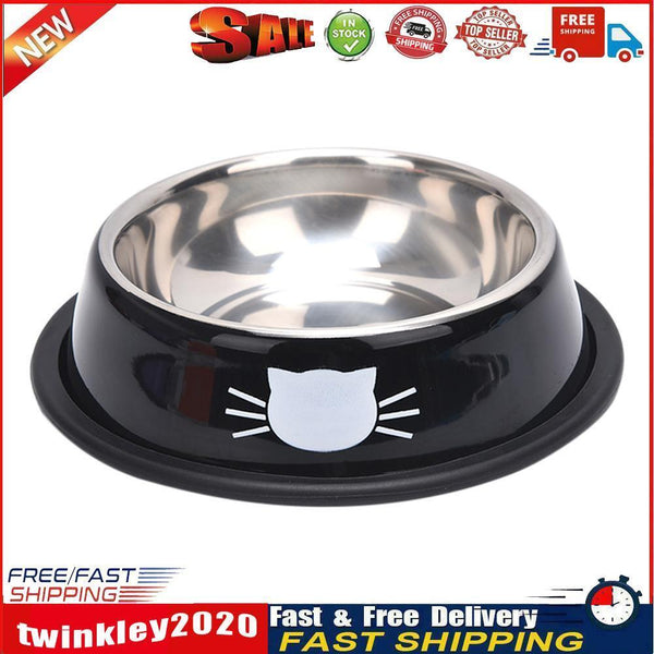 Dog Cat Thick Non-slip Bowl Elevated Drinking Bottle Pet Supplies (Black) Newly