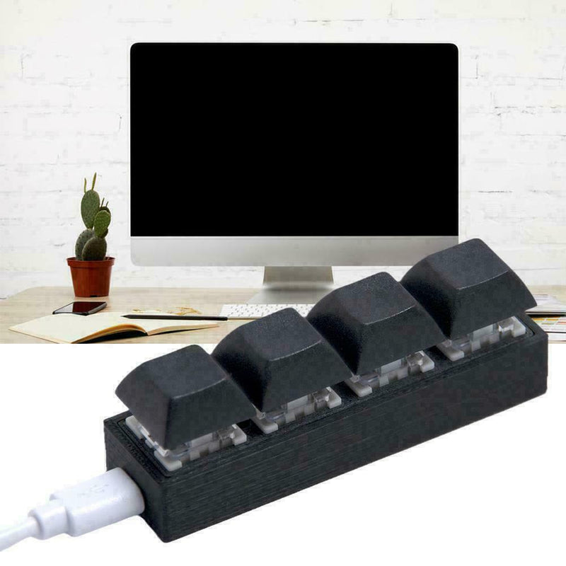 4 Keys OSU Mini Mechanical Keyboard Programmings Macro Keypad Gaming D1H3