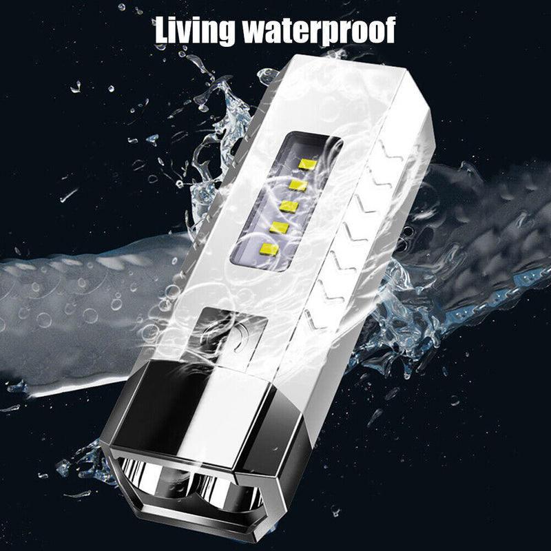 USB Rechargeable COB LED Torch 500lm Handheld Waterproof Flashlight Power Bank