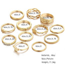 Punk Band Women  Stacking Knuckle Finger Ring Crystal Rhinestone Boho Jewelry