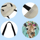 Giraffe flowers Printed Shoulder Shopping Bag Casual Large Tote Handbag