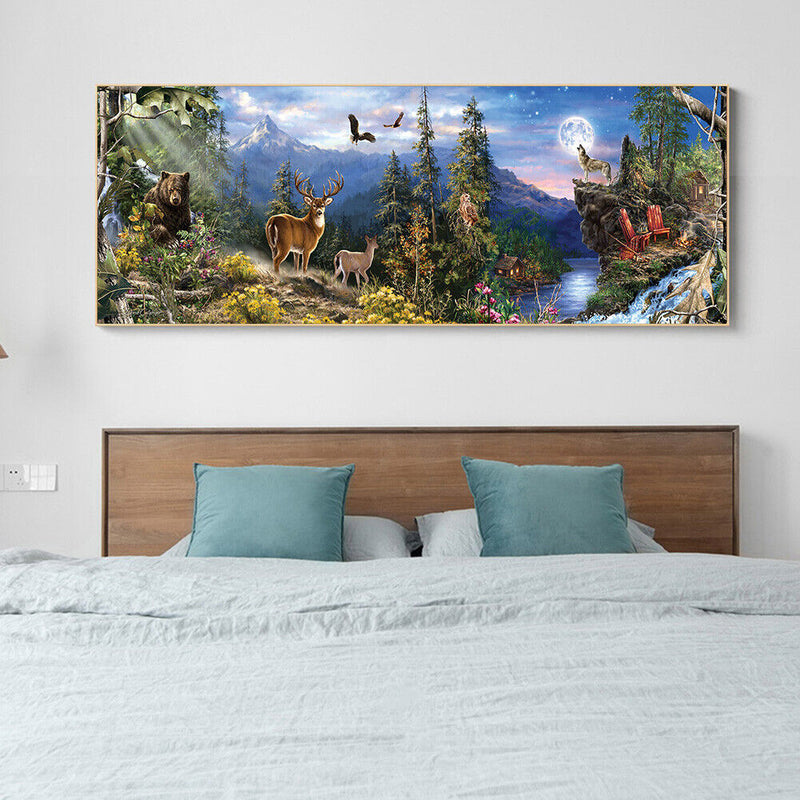 5D Rhinestone Mosaic Craft DIY Forest Animals Diamond Painting Picture Poster