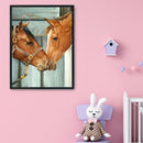 Painting By Numbers DIY Horses Hand Painted Canvas Oil Art Picture Craft Kit